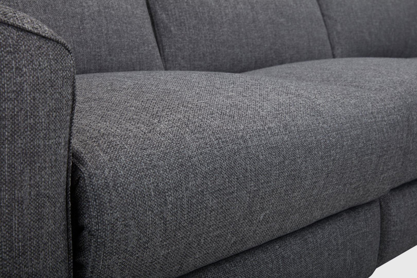 FLAIR 2.5 SEATER CHAISE FABRIC CHARCOAL