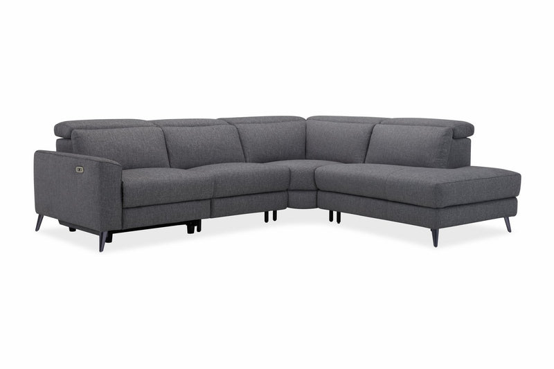 FLAIR 2.5 SEATER CHAISE FABRIC CHARCOAL