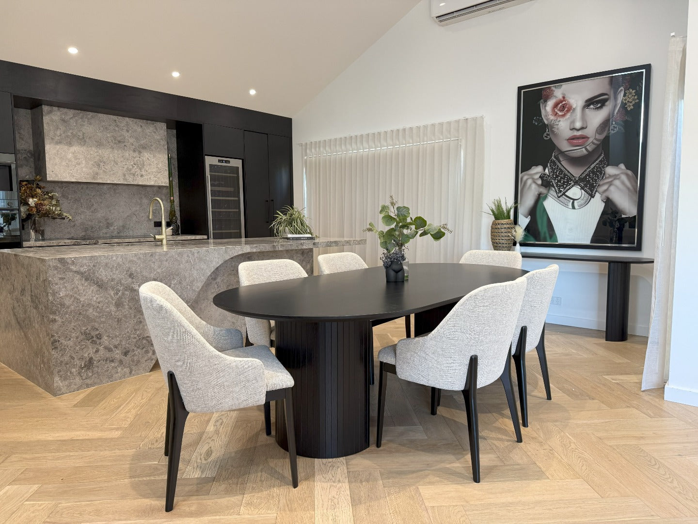 Positano Black Dining Table