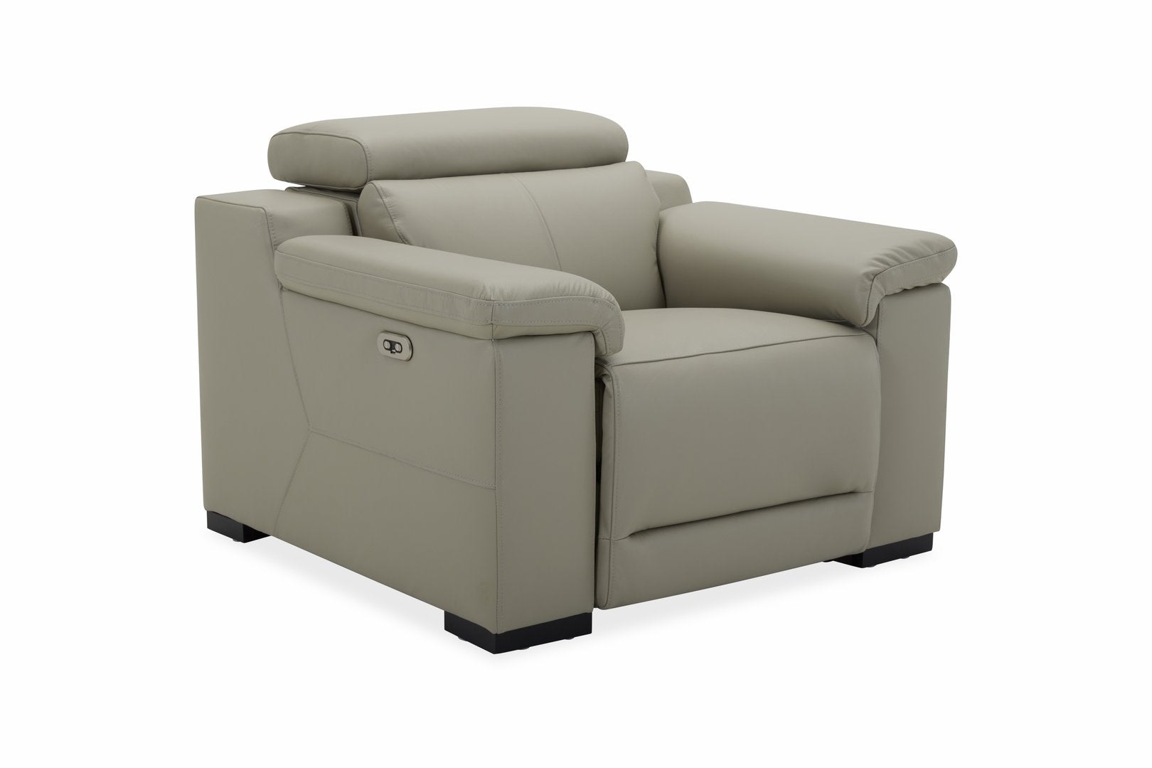 DANTE 1 SEATER LEATHER LIGHT GREY