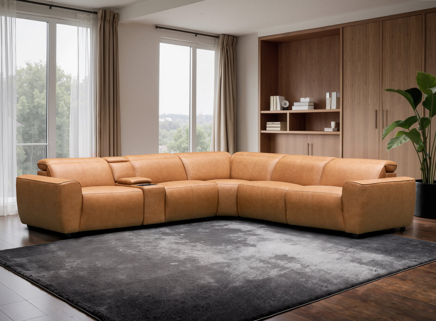 Bella Leather Corner Suite