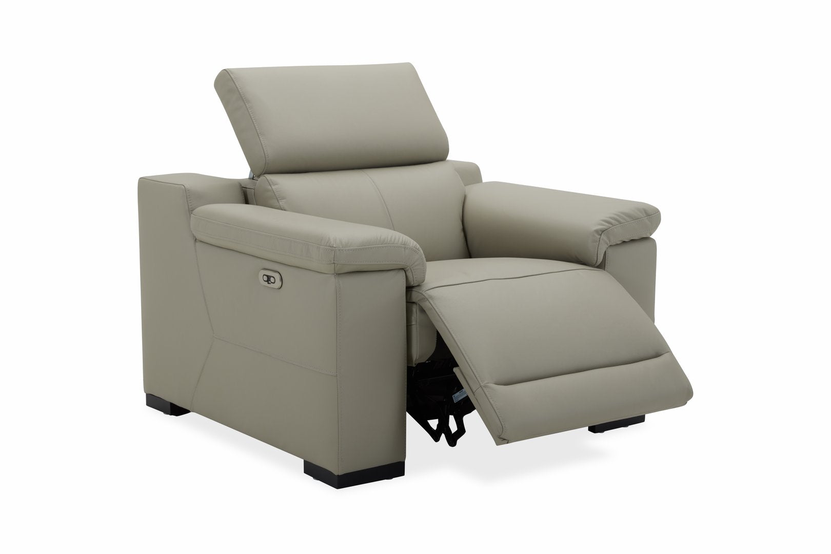 DANTE 1 SEATER LEATHER LIGHT GREY