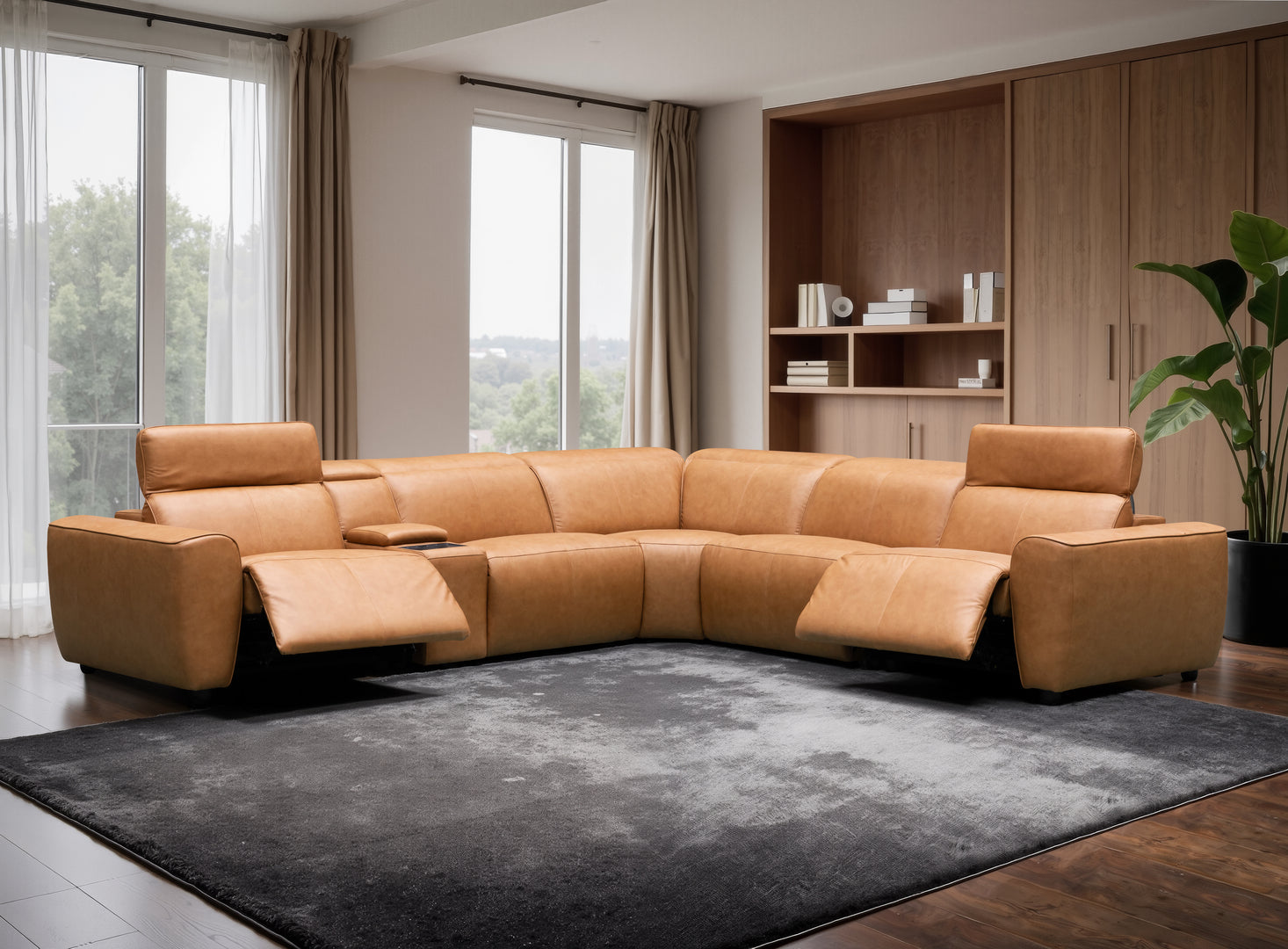 Bella Leather Corner Suite