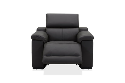 Dante 1 Seater Leather Black