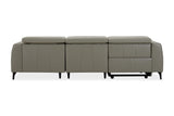 BELLAGIO 2.5 SEATER CHAISE LEATHER LIGHT GREY