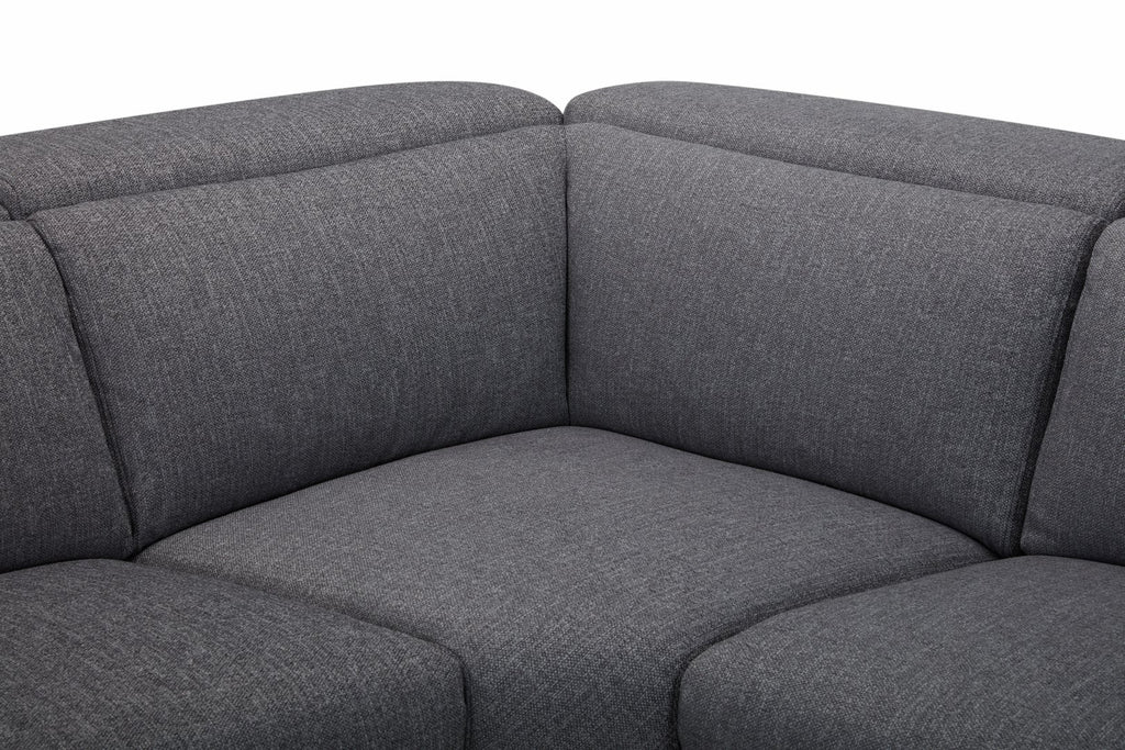 FLAIR 2.5 SEATER CHAISE FABRIC CHARCOAL