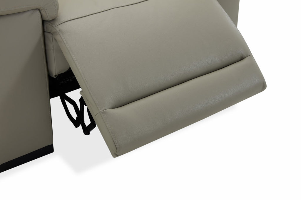 DANTE 1 SEATER LEATHER LIGHT GREY