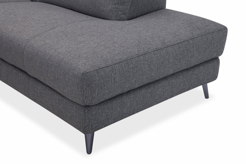 FLAIR 2.5 SEATER CHAISE FABRIC CHARCOAL