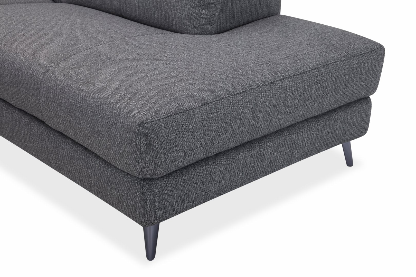 FLAIR 2.5 SEATER CHAISE FABRIC CHARCOAL