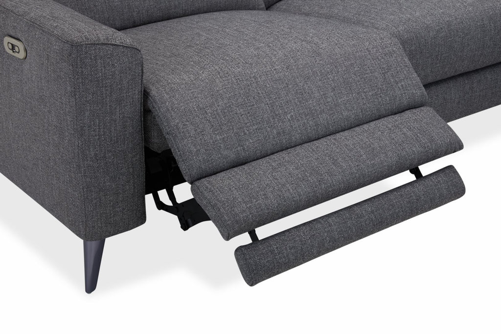 FLAIR 2.5 SEATER CHAISE FABRIC CHARCOAL