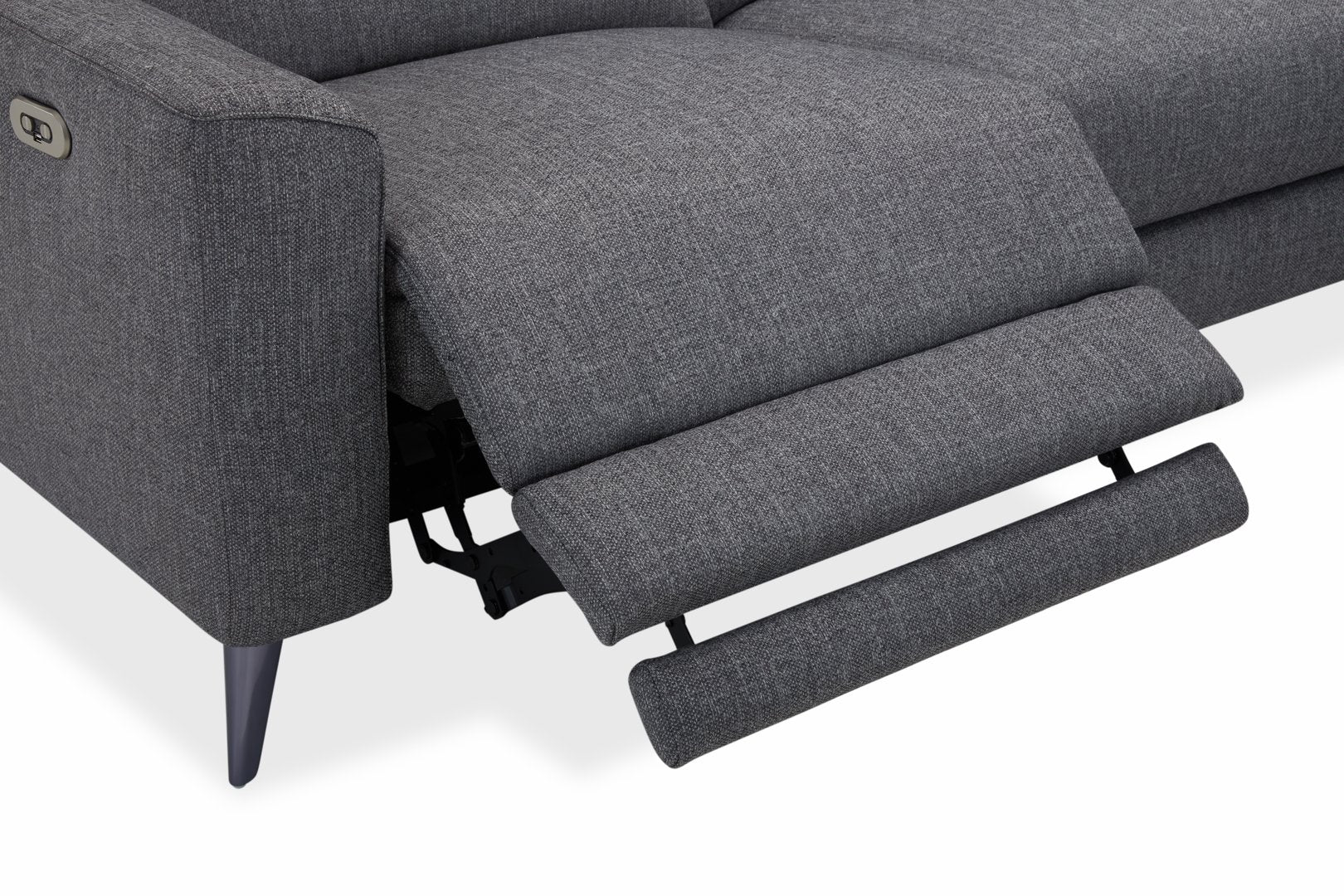 FLAIR 2.5 SEATER CHAISE FABRIC CHARCOAL