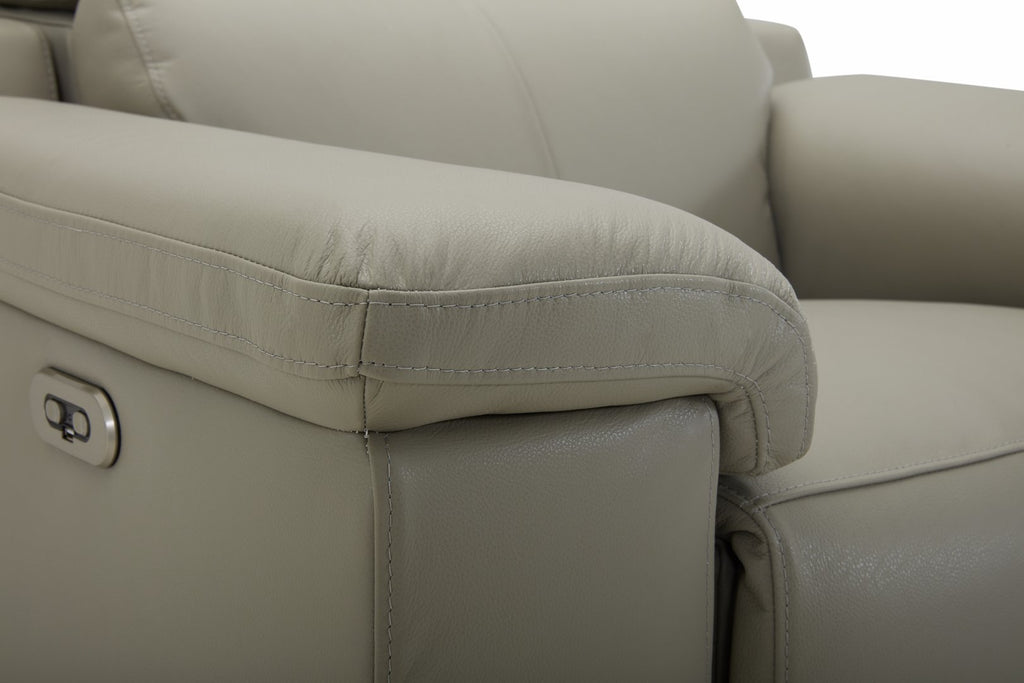 DANTE 1 SEATER LEATHER LIGHT GREY