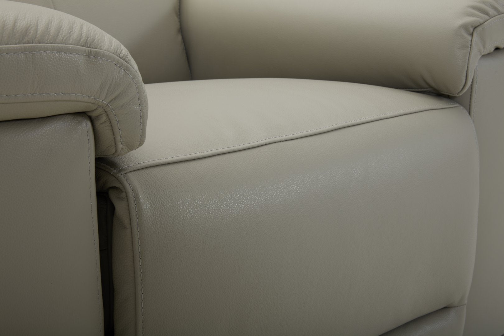 DANTE 1 SEATER LEATHER LIGHT GREY