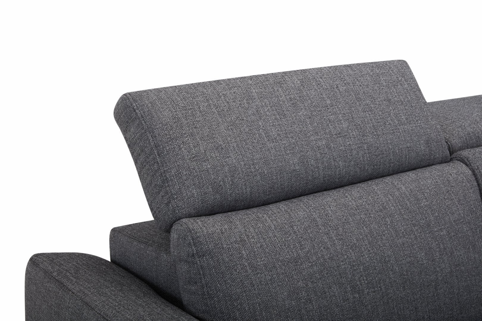 FLAIR 2.5 SEATER CHAISE FABRIC CHARCOAL