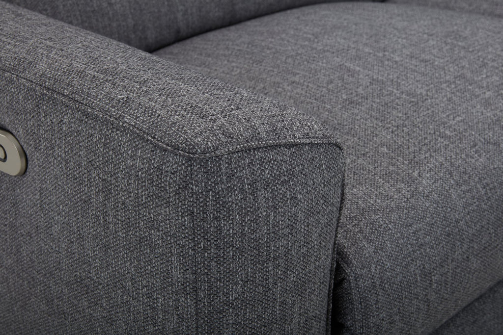 FLAIR 2.5 SEATER CHAISE FABRIC CHARCOAL