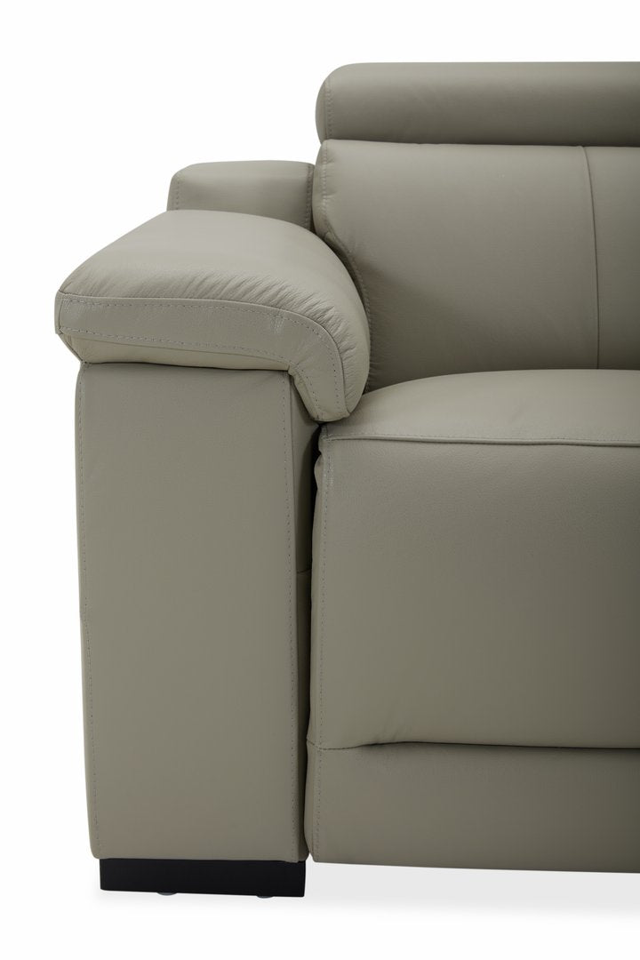DANTE 1 SEATER LEATHER LIGHT GREY