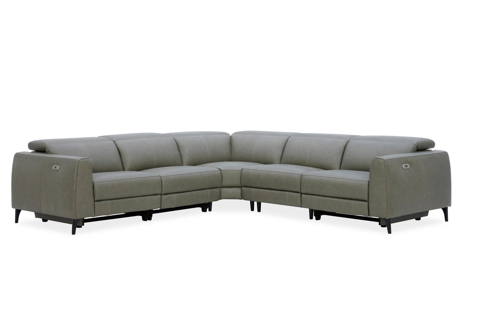Bellagio Corner Modular Vintage Forest Dakota Leather