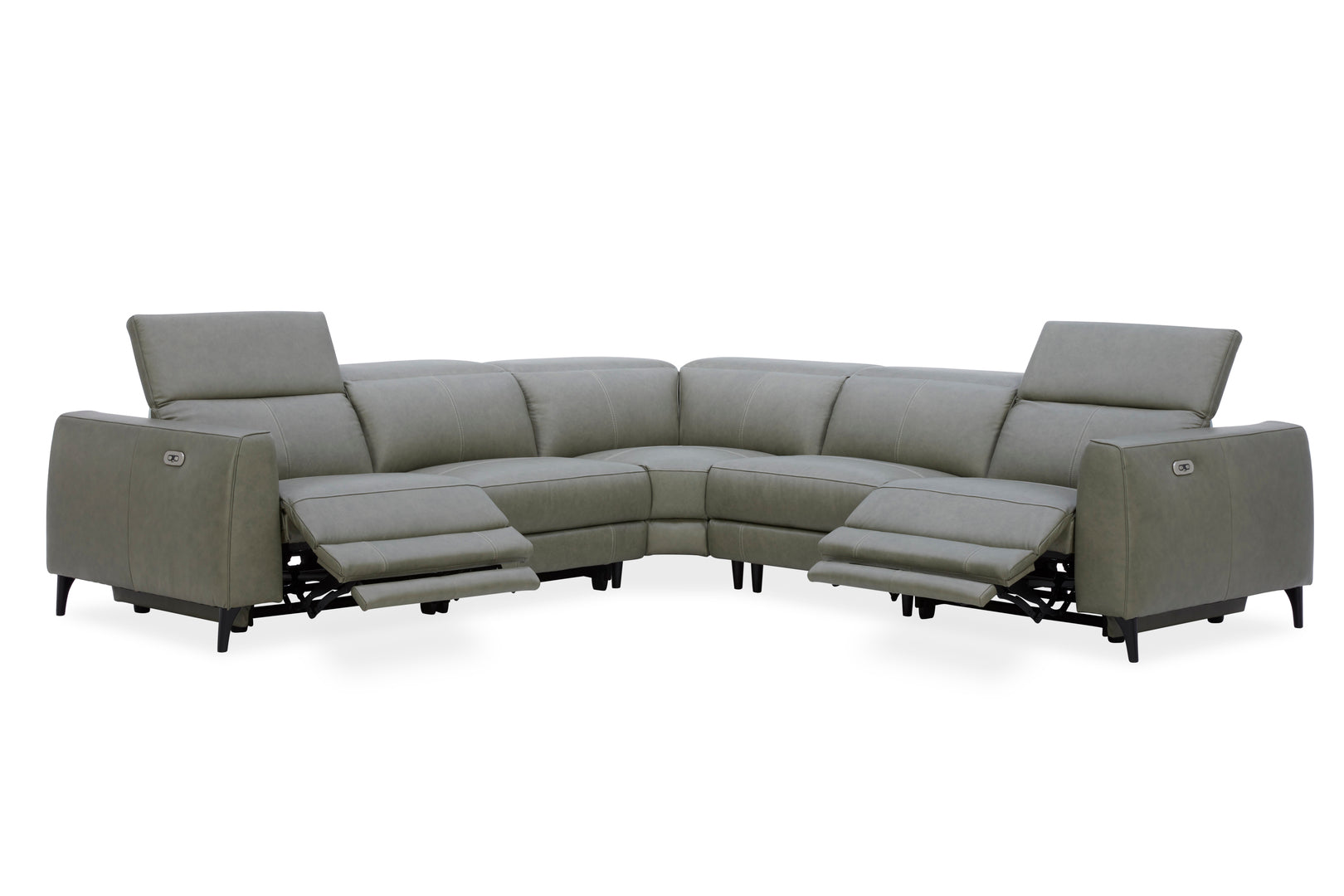 Bellagio Corner Modular Vintage Forest Dakota Leather