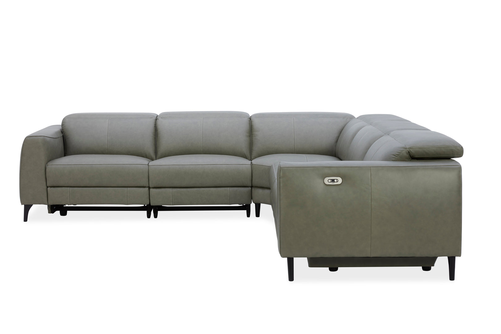 Bellagio Corner Modular Vintage Forest Dakota Leather