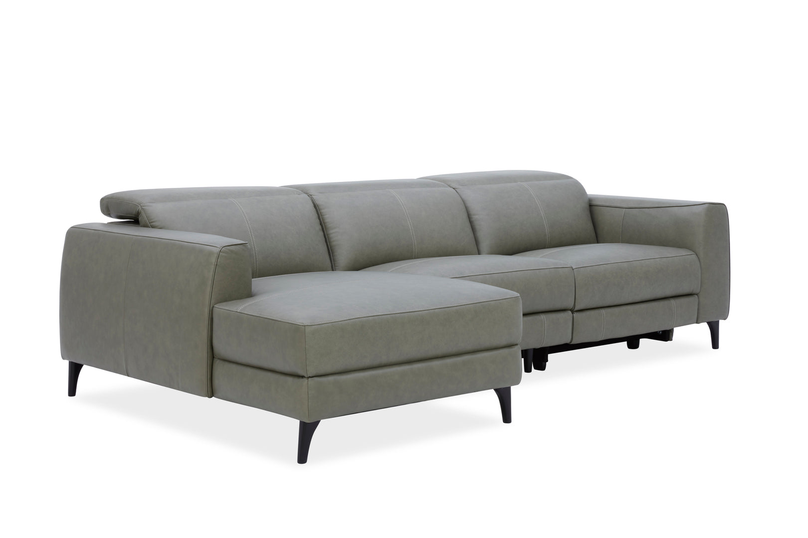 Bellagio 2.5 Seater Chaise Vintage Forest Dakota Leather