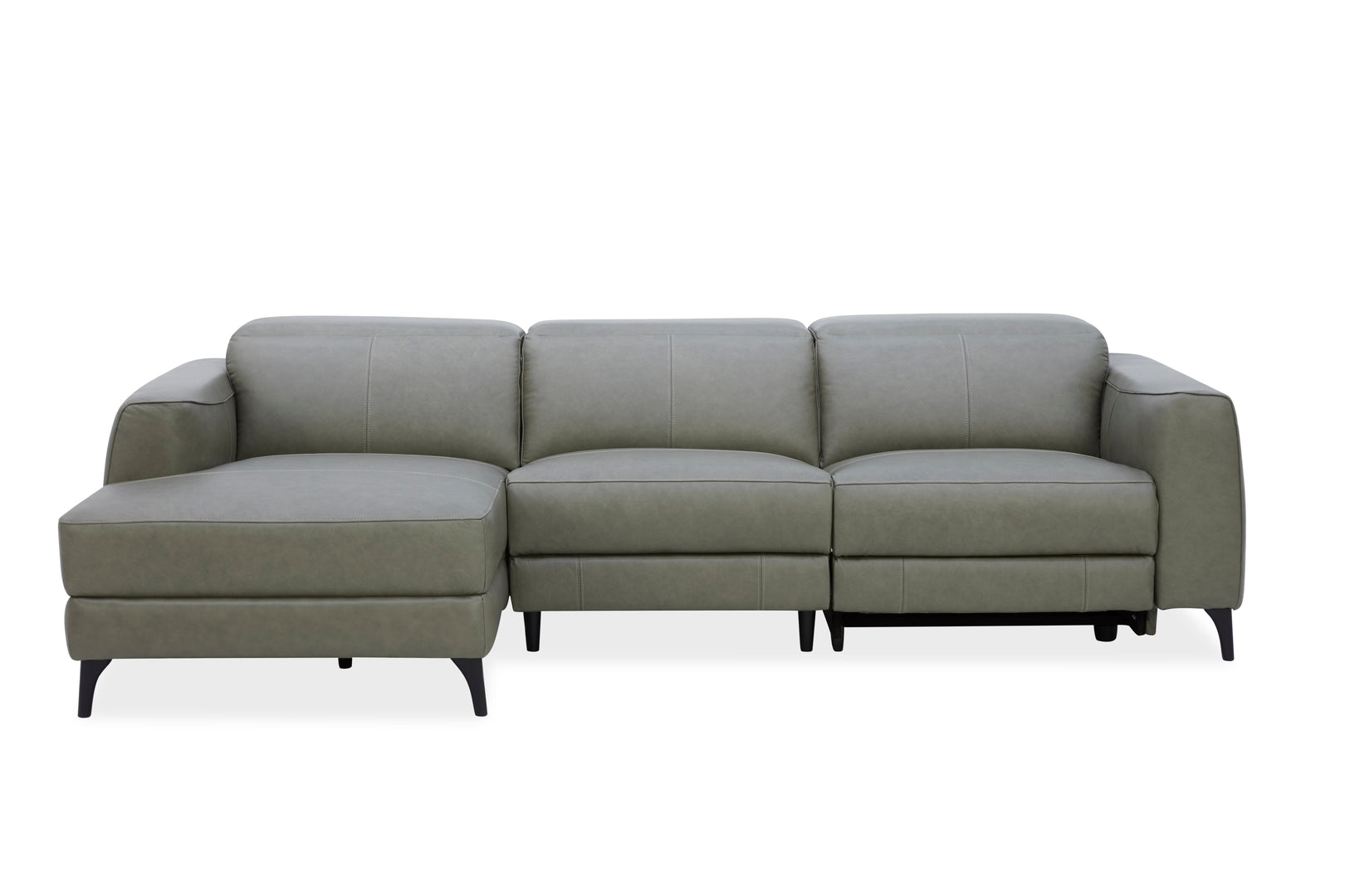 Bellagio 2.5 Seater Chaise Vintage Forest Dakota Leather