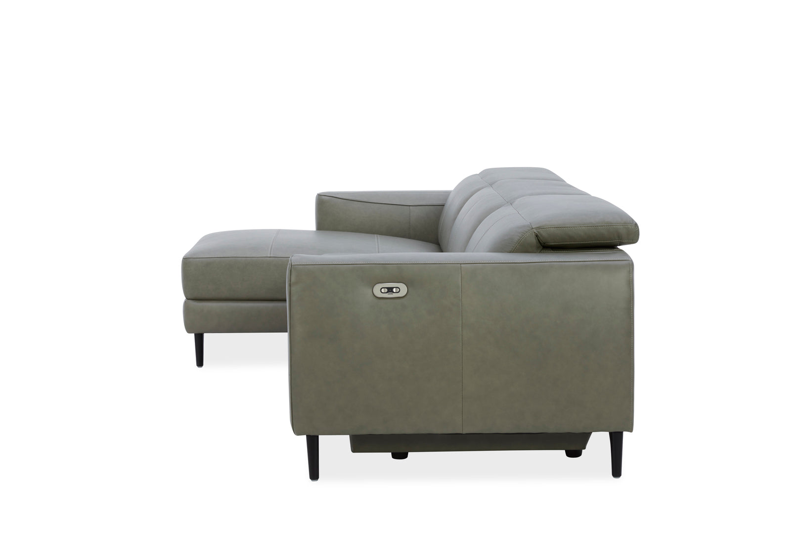 Bellagio 2.5 Seater Chaise Vintage Forest Dakota Leather