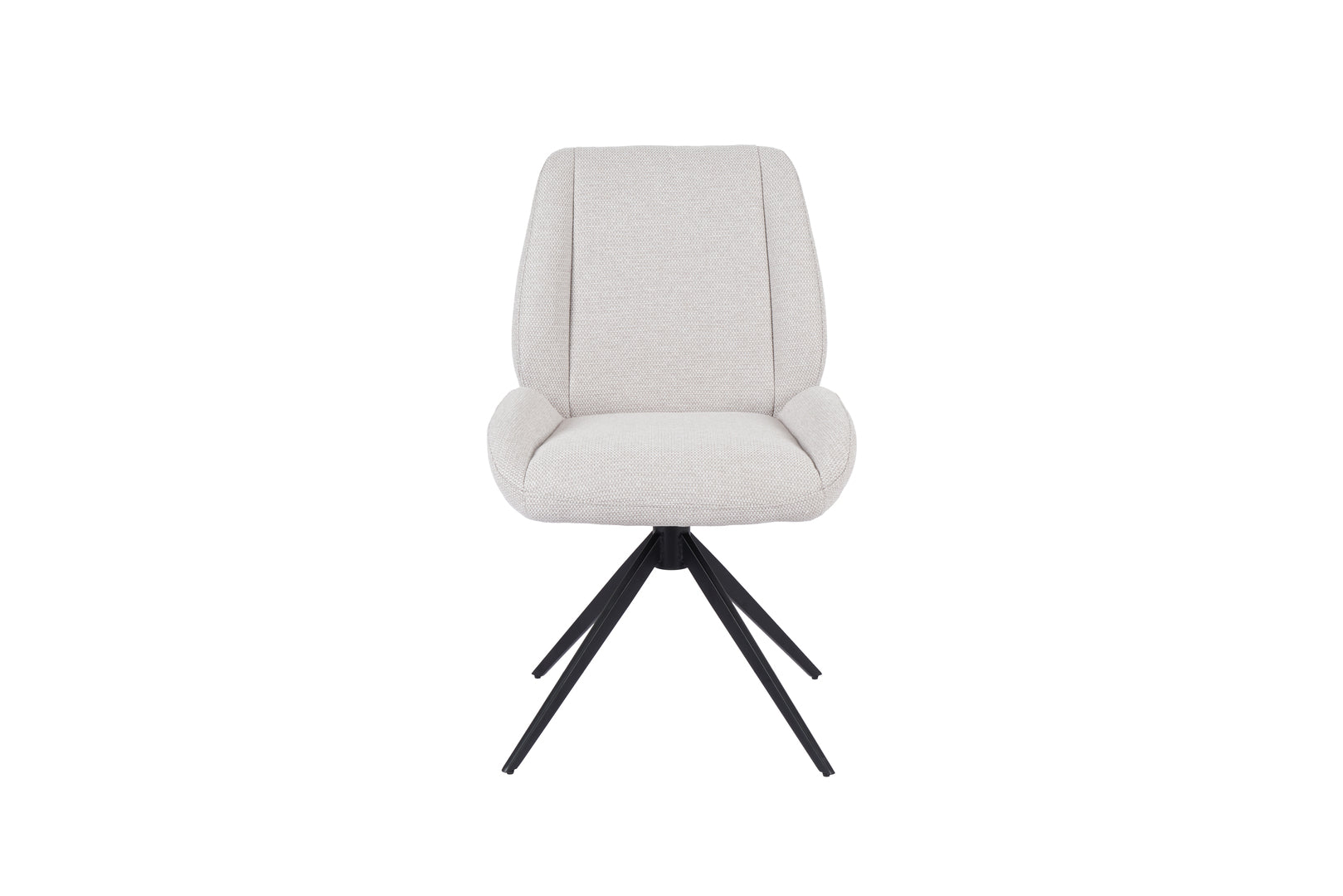 Daria Armless Fabric Metal Swivel Dining Chair