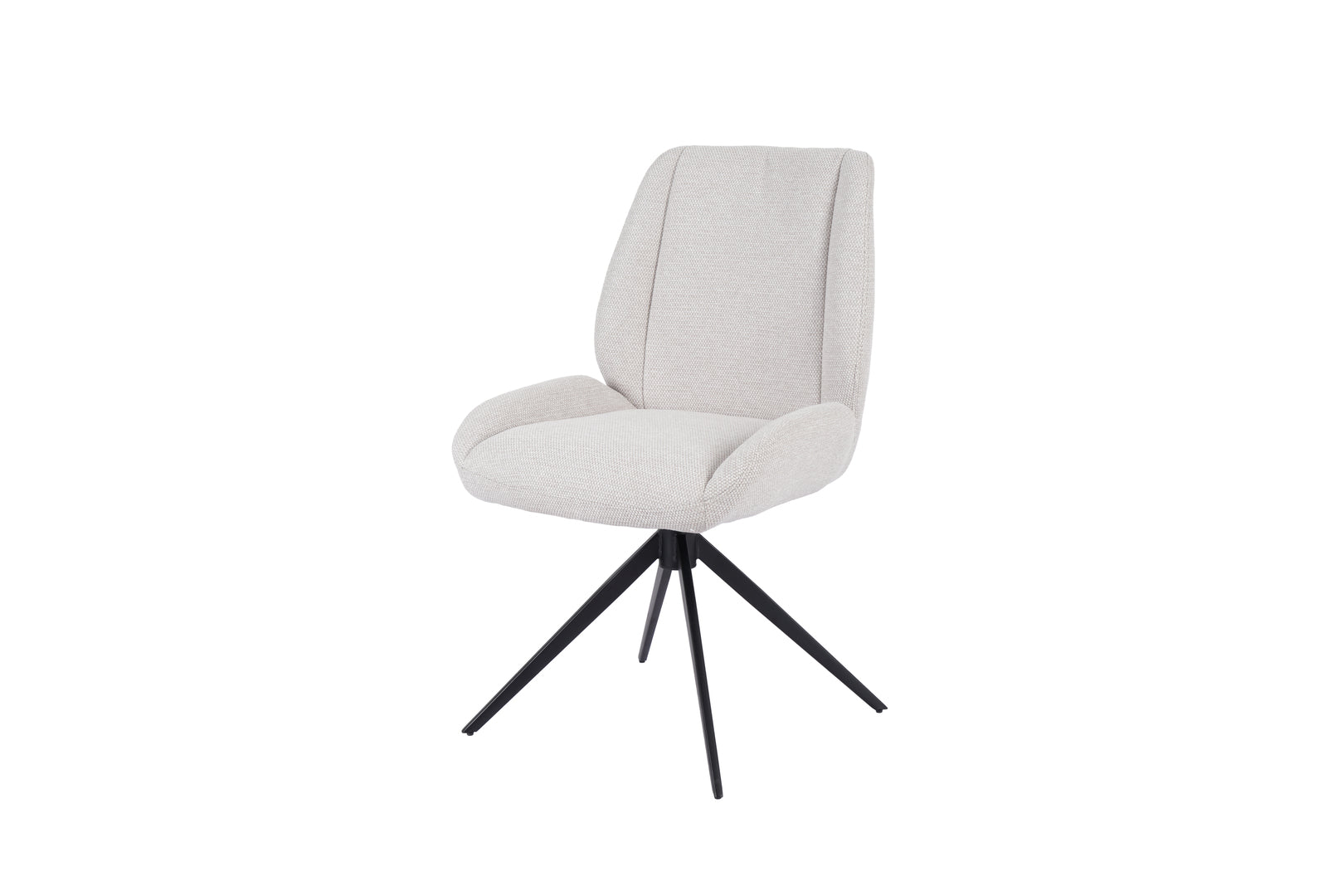 Daria Armless Fabric Metal Swivel Dining Chair