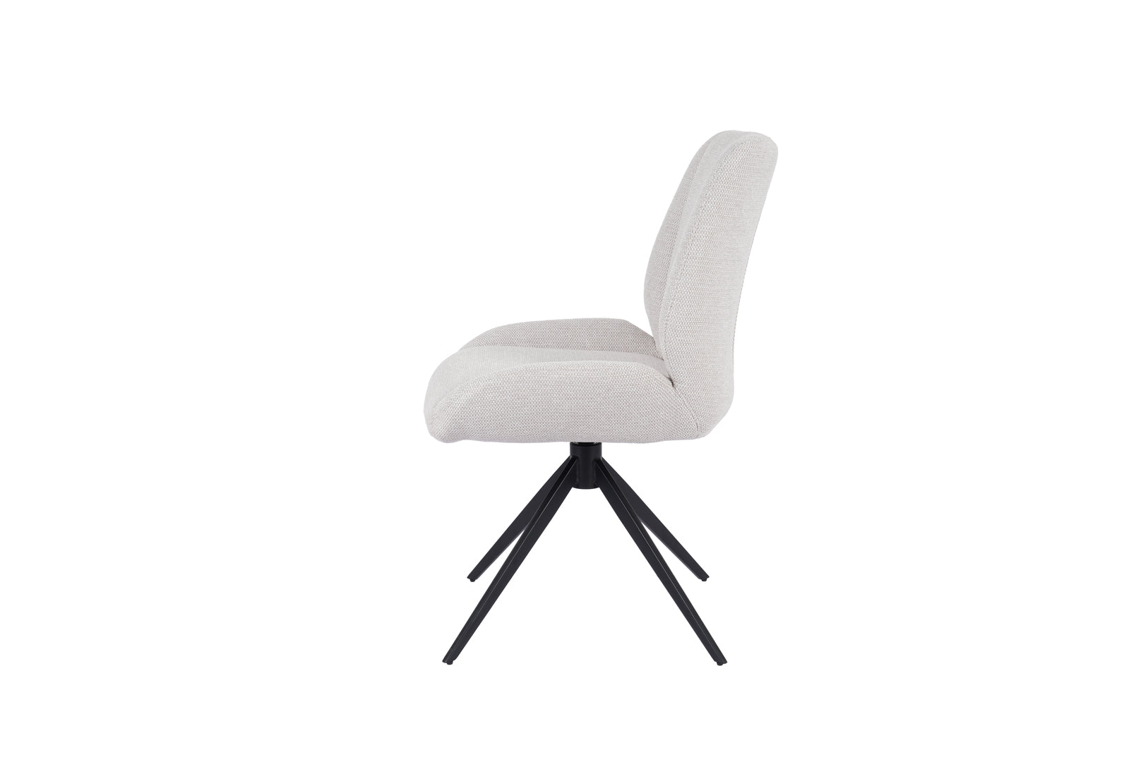 Daria Armless Fabric Metal Swivel Dining Chair