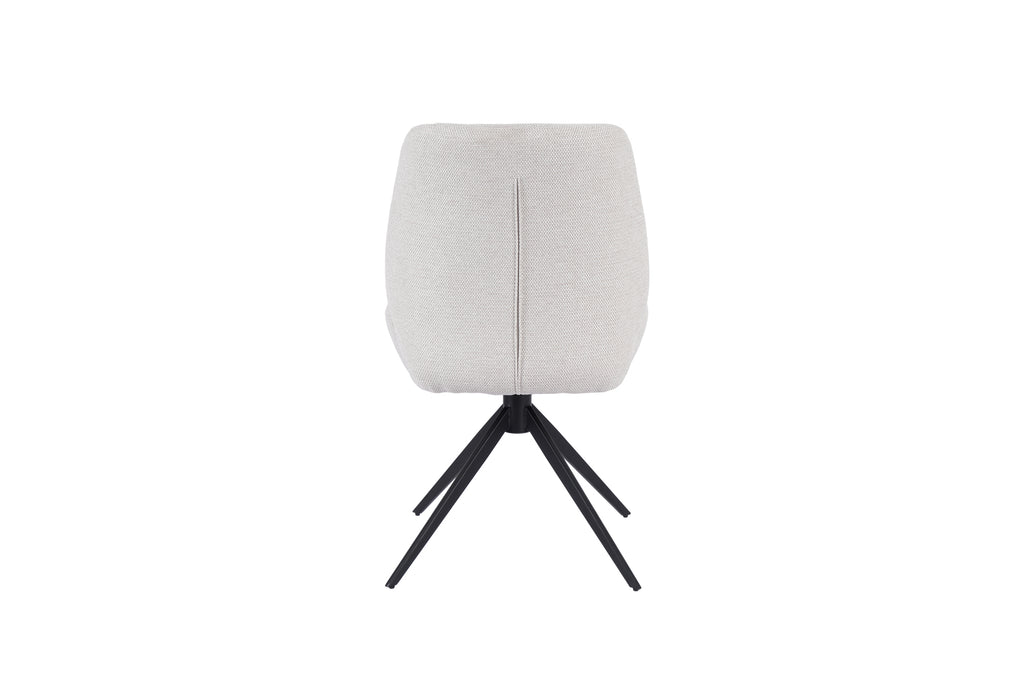 Daria Armless Fabric Metal Swivel Dining Chair