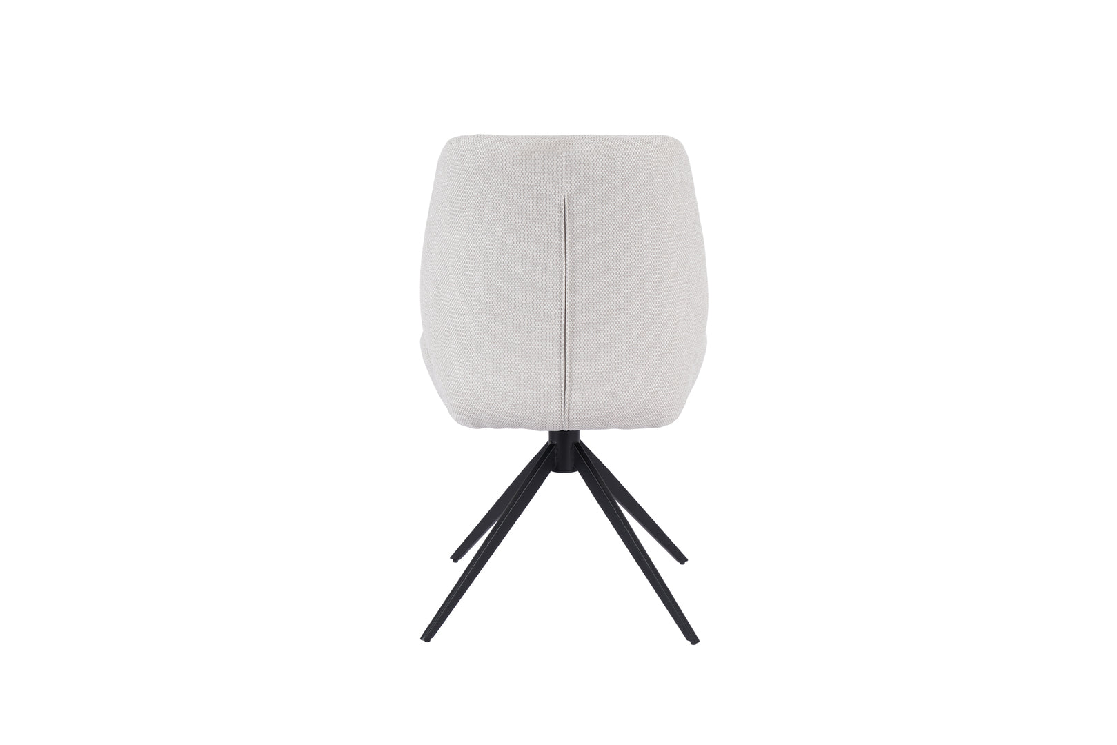 Daria Armless Fabric Metal Swivel Dining Chair