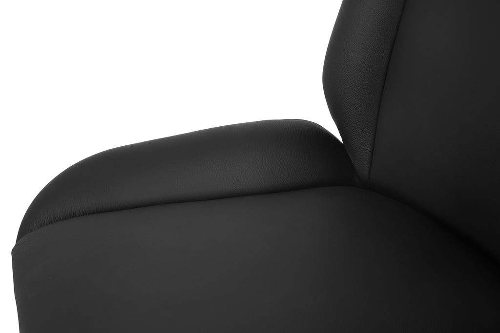 Daria Armless Leather Metal Swivel Dining Chair