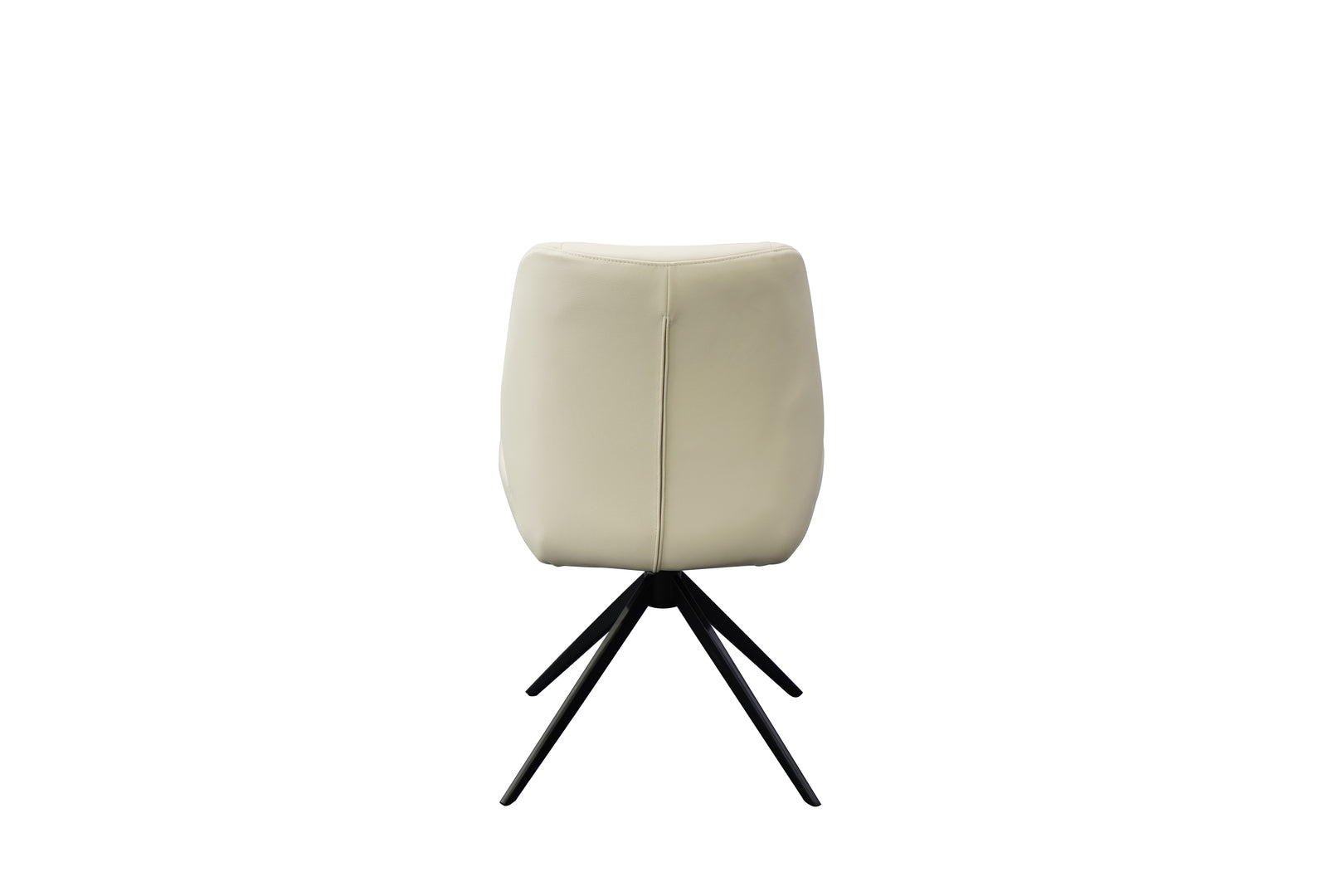 Daria Armless Leather Metal Swivel Dining Chair