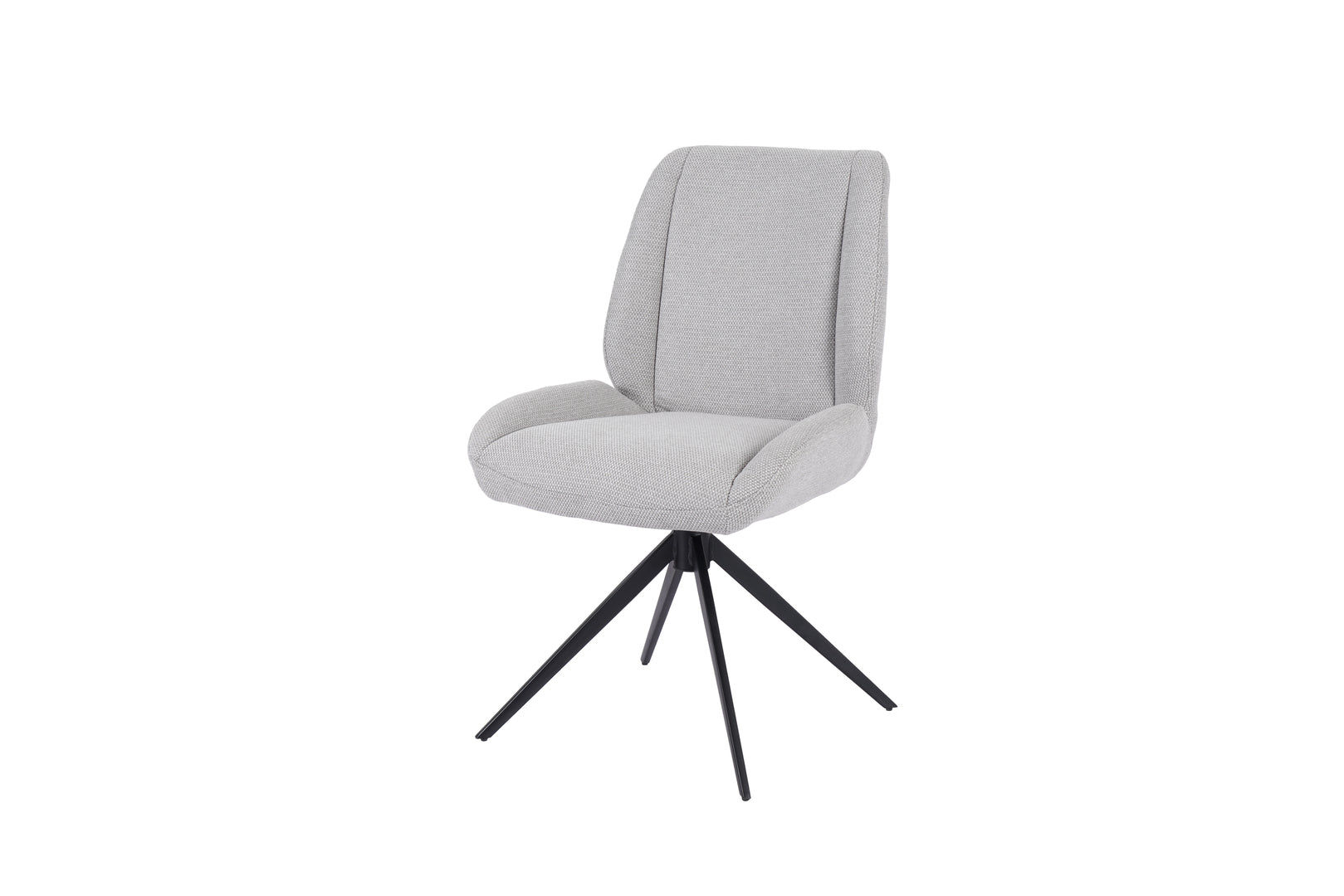 Daria Armless Fabric Metal Swivel Dining Chair