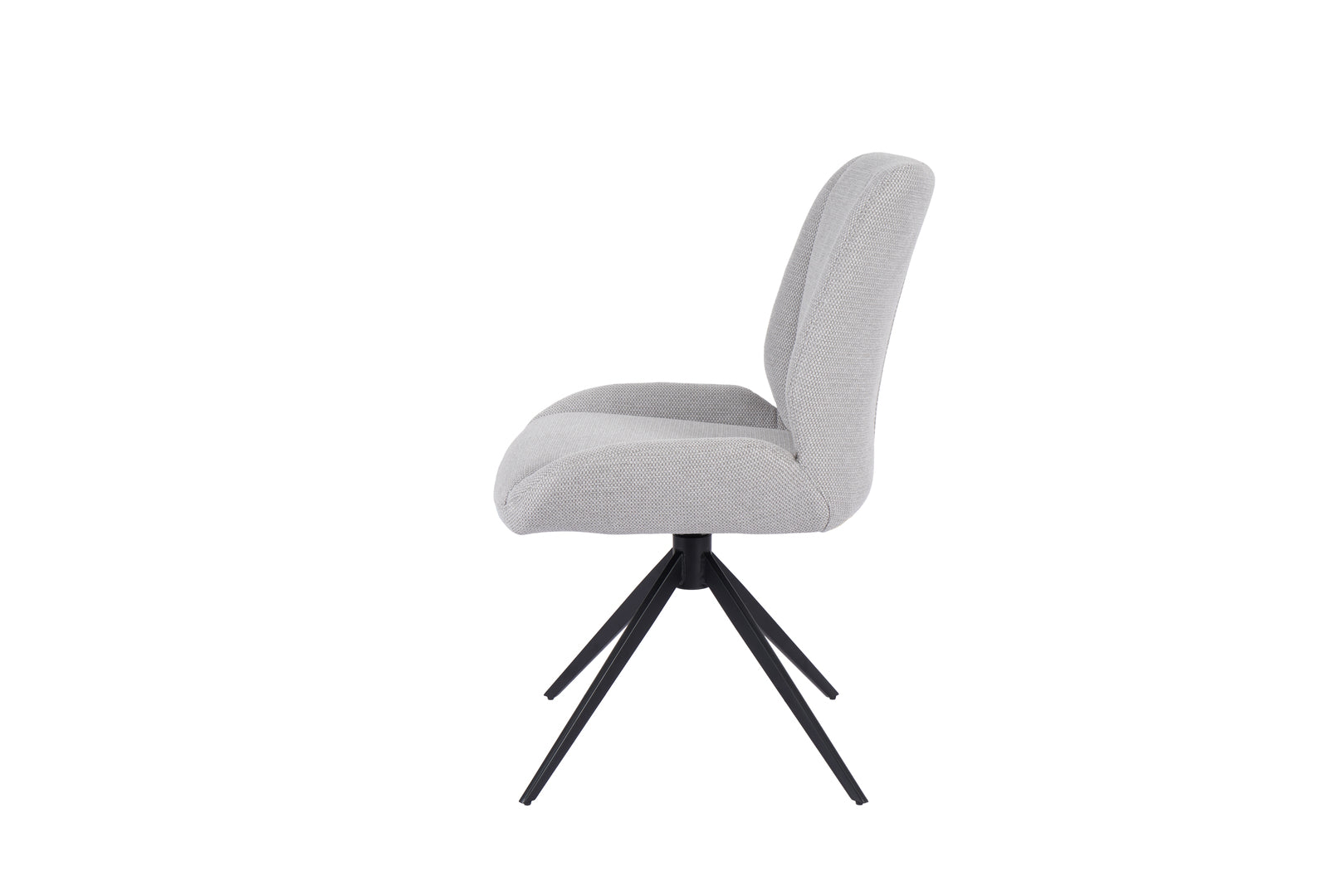 Daria Armless Fabric Metal Swivel Dining Chair