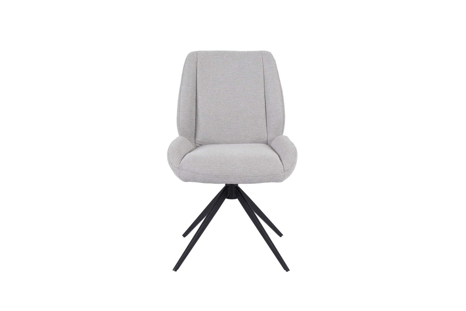 Daria Armless Fabric Metal Swivel Dining Chair