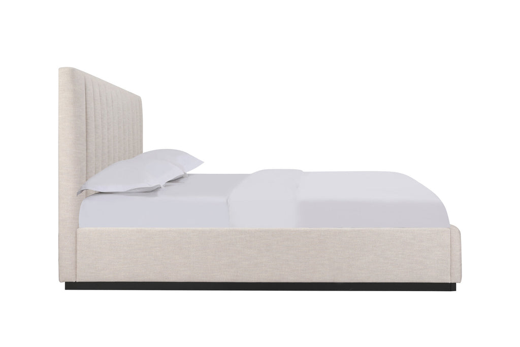 Emy Beige Gas Lift Storage Bed