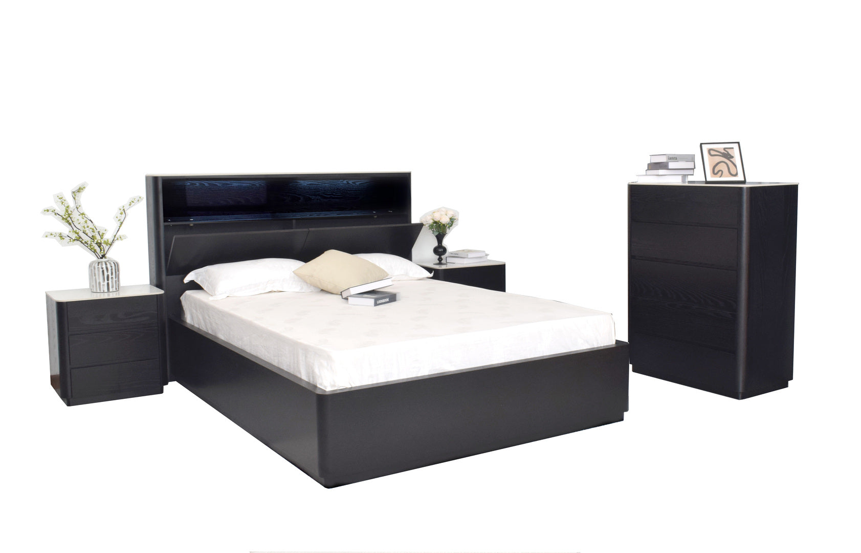Essence Gas Lift Storage Bed Black