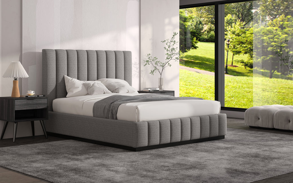 Emy Charcoal Gas Lift Storage Bed