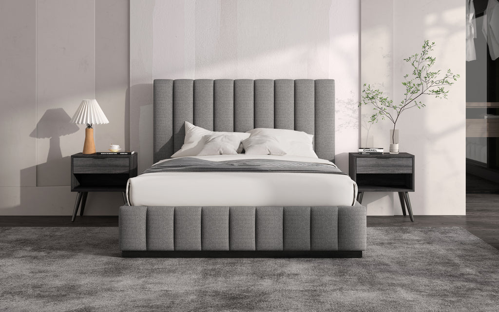 Emy Charcoal Gas Lift Storage Bed