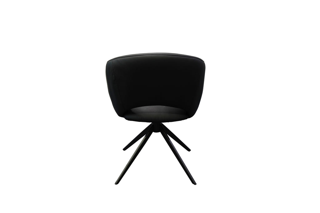 Kiki Leather Metal Swivel Chair