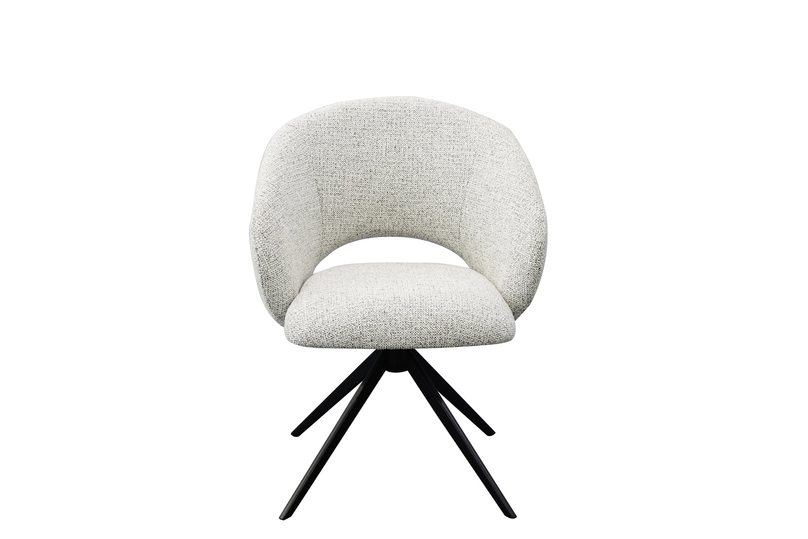 Kiki Fabric Metal Swivel Chair