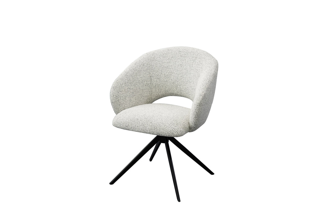 Kiki Fabric Metal Swivel Chair