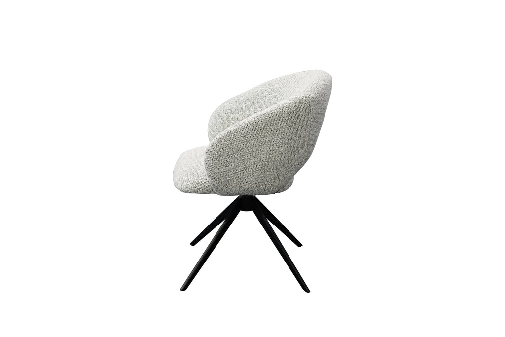 Kiki Fabric Metal Swivel Chair