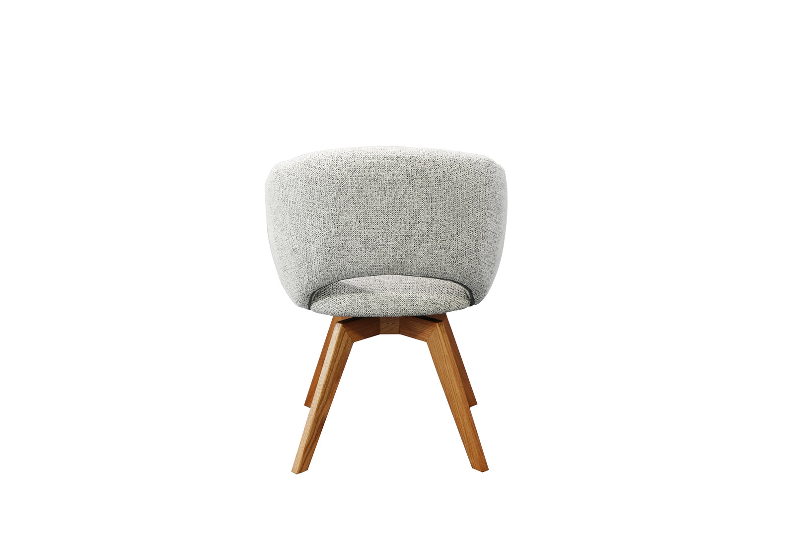Kiki Fabric Timber Swivel Chair