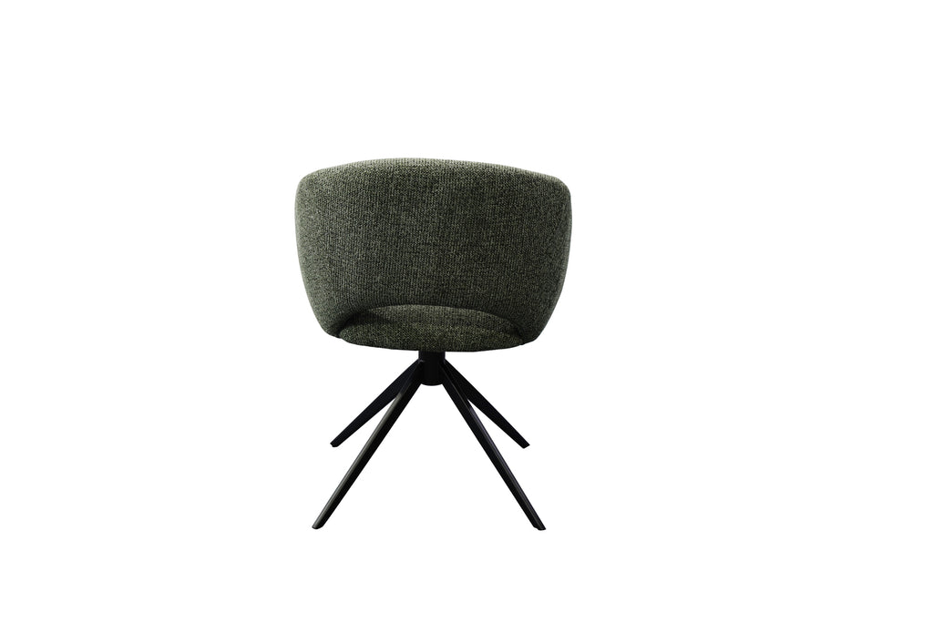 Kiki Fabric Metal Swivel Chair