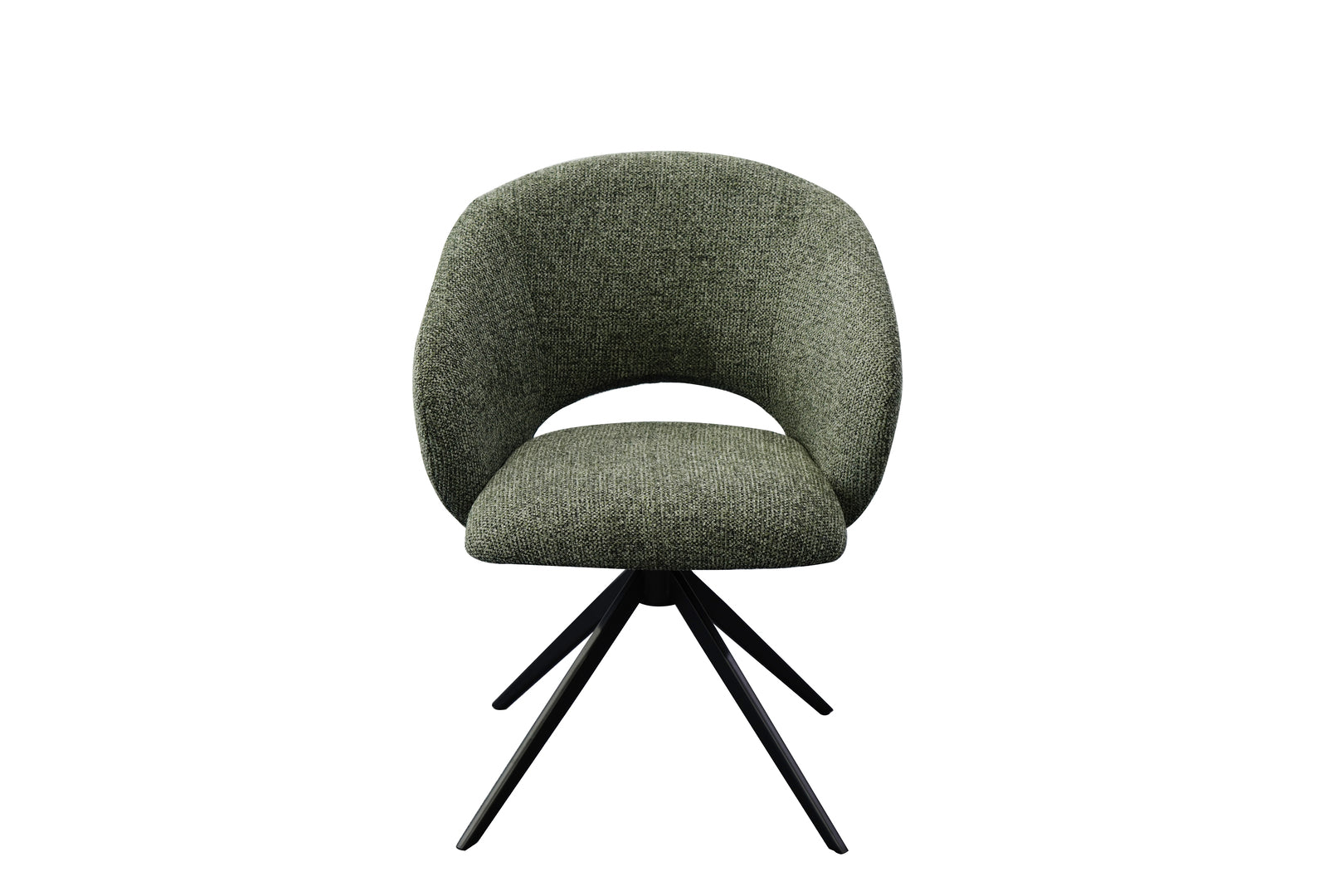 Kiki Fabric Metal Swivel Chair