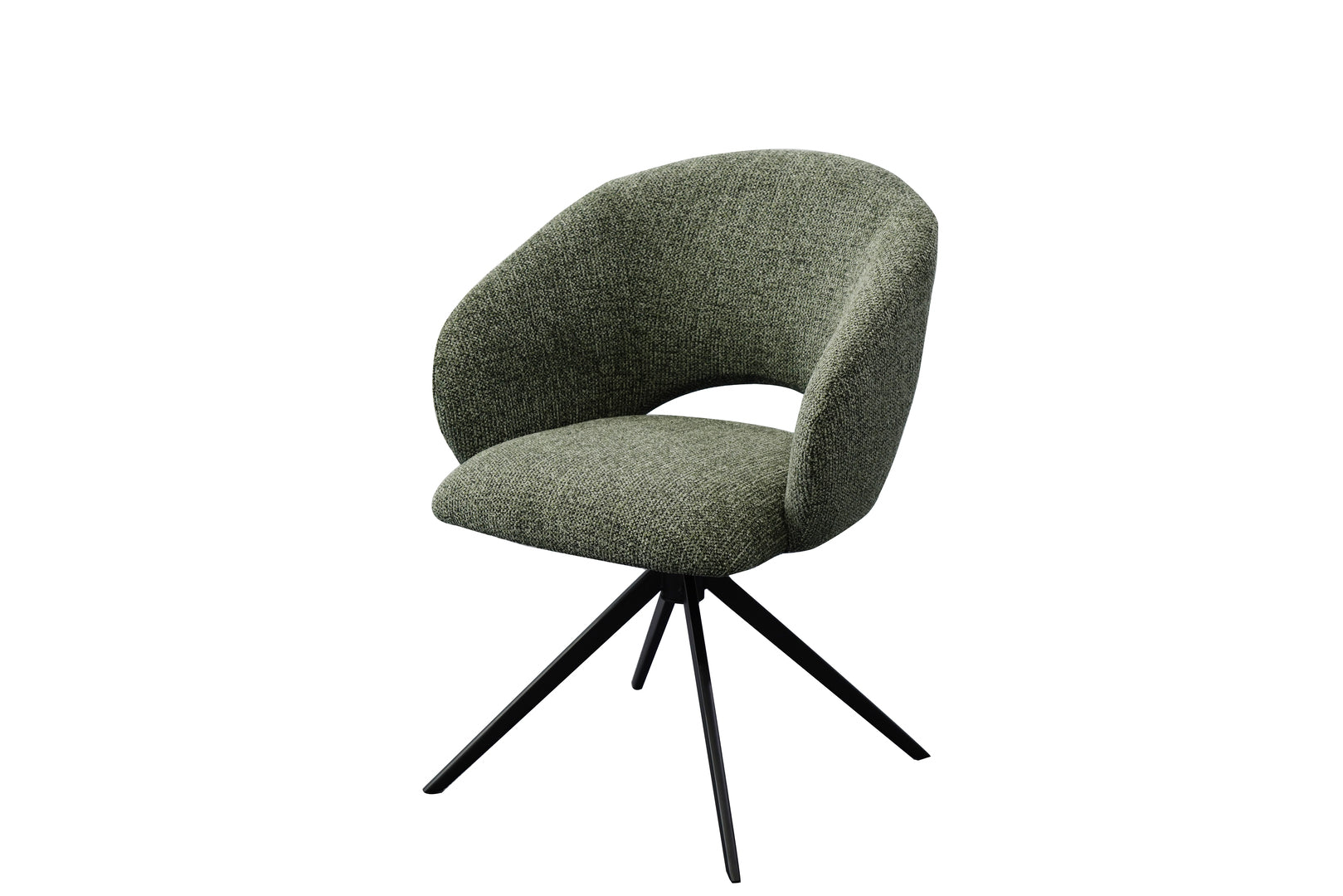 Kiki Fabric Metal Swivel Chair