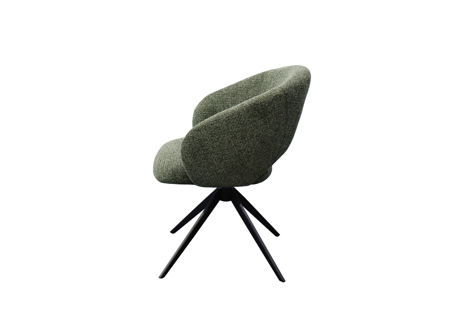 Kiki Fabric Metal Swivel Chair