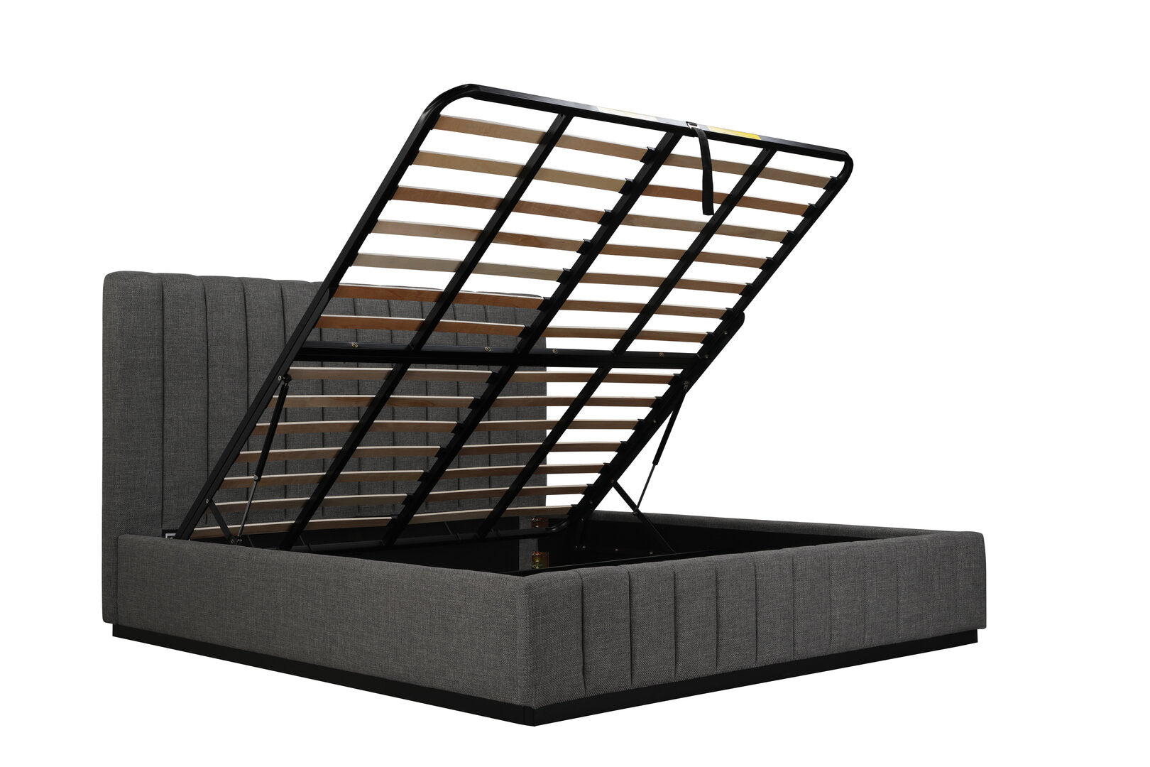Emy Charcoal Gas Lift Storage Bed